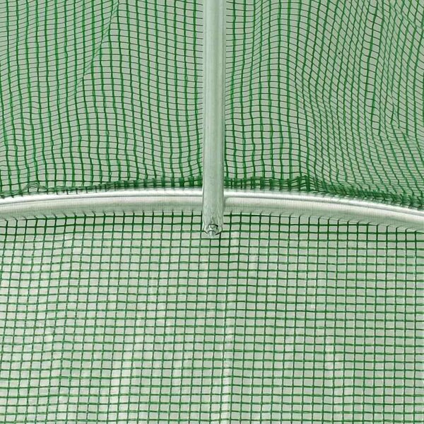 Staklenik s čeličnim okvirom zeleni 24 m² 6x4x2 85 m - Zelena 6 x 4 x 2.85 m 1 Zelena