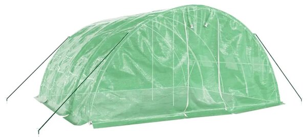 Staklenik s čeličnim okvirom zeleni 20 m² 5 x 4 x 2 3 m - Zelena 5 x 4 x 2.3 m 1 Zelena