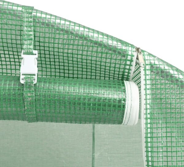 Staklenik s čeličnim okvirom zeleni 20 m² 5 x 4 x 2 3 m - Zelena 5 x 4 x 2.3 m 1 Zelena