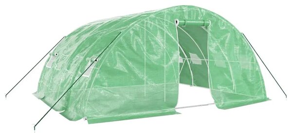 Staklenik s čeličnim okvirom zeleni 20 m² 5 x 4 x 2 3 m - Zelena 5 x 4 x 2.3 m 1 Zelena