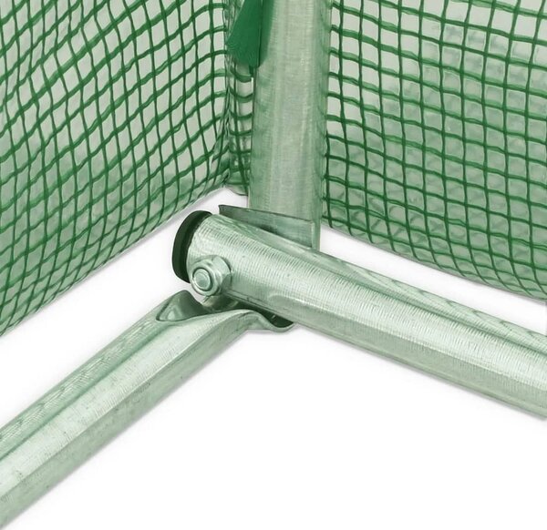 Staklenik s čeličnim okvirom zeleni 12 m² 4 x 3 x 2 m - Zelena 4 x 3 x 2 m 1 Zelena