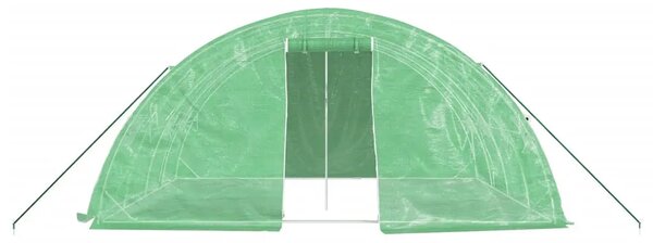 Staklenik s čeličnim okvirom zeleni 20 m² 5 x 4 x 2 3 m - Zelena 5 x 4 x 2.3 m 1 Zelena