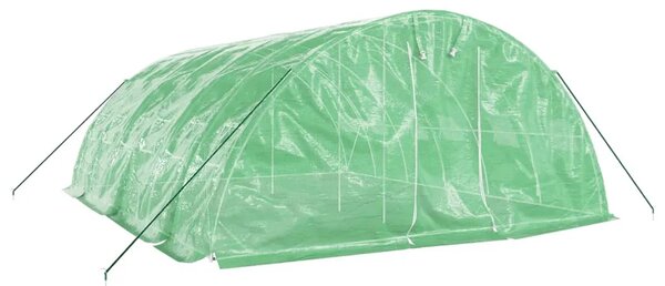 Staklenik s čeličnim okvirom zeleni 30 m² 6 x 5 x 2 3 m - Zelena 6 x 5 x 2.3 m 1 Zelena