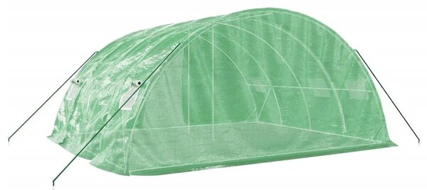Staklenik s čeličnim okvirom zeleni 20 m² 5 x 4 x 2 3 m - Zelena 5 x 4 x 2.3 m 1 Zelena