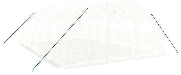 Staklenik s čeličnim okvirom bijeli 24 m² 6 x 4 x 2 m - Bijela 6 x 4 x 2 m 1 Bijela
