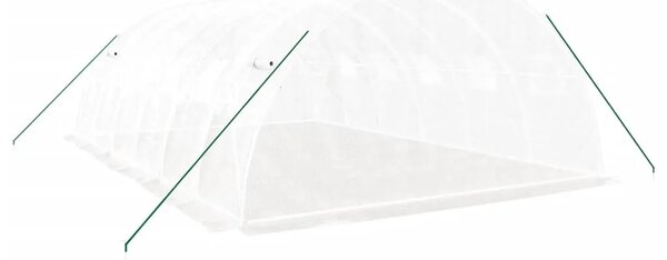 Staklenik s čeličnim okvirom bijeli 24 m² 6 x 4 x 2 m - Bijela 6 x 4 x 2 m 1 Bijela