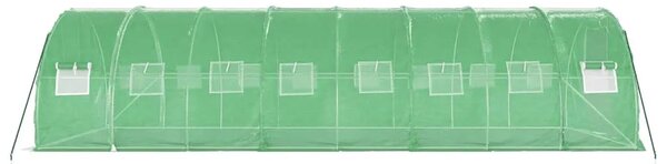 Staklenik s čeličnim okvirom zeleni 24 m² 8 x 3 x 2 m - Zelena 8 x 3 x 2 m 1 Zelena