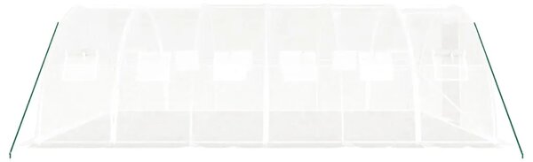 Staklenik s čeličnim okvirom bijeli 24 m² 6 x 4 x 2 m - Bijela 6 x 4 x 2 m 1 Bijela