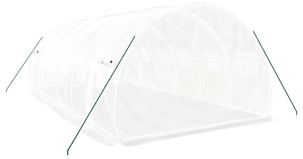 Staklenik s čeličnim okvirom bijeli 18 m² 6 x 3 x 2 m - Bijela 6 x 3 x 2 m 1 Bijela
