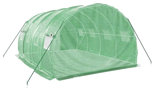 Staklenik s čeličnim okvirom zeleni 12 m² 4 x 3 x 2 m - Zelena 4 x 3 x 2 m 1 Zelena