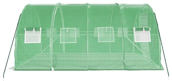 Staklenik s čeličnim okvirom zeleni 12 m² 4 x 3 x 2 m - Zelena 4 x 3 x 2 m 1 Zelena