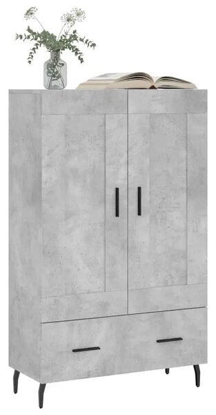 Visoka komoda boja betona 69 5 x 31 x 115 cm konstruirano drvo - Beton siva 1 Beton siva