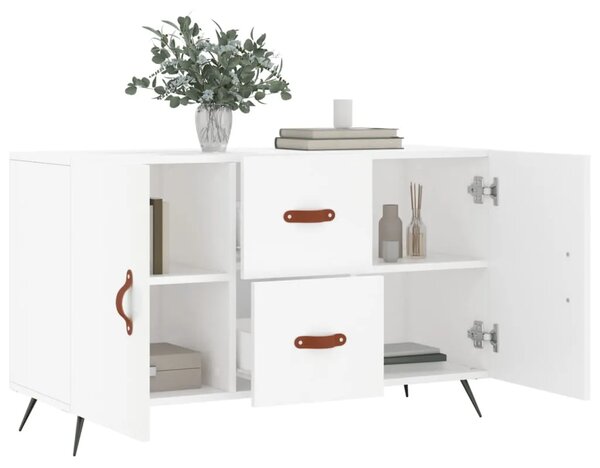 Komoda bijela 100x36x60 cm od konstruiranog drva - Bijela 1 Bijela