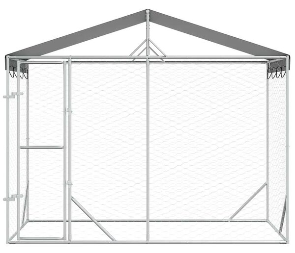 Vanjski kavez za pse s krovom srebrni 3 x 1 5 x 2 5 m čelični - 3 x 1.5 x 2.5 m 1 3 x 1.5 x 2.5 m