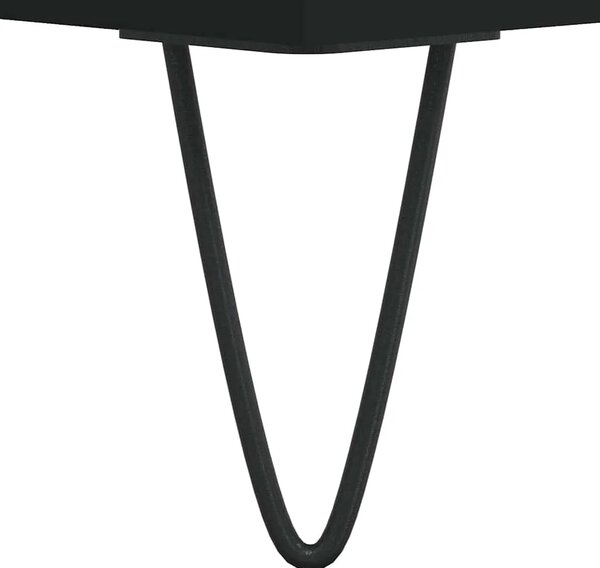 Kupaonski ormarić crni 80 x 33 x 60 cm od konstruiranog drva - Crna 1 1 Crna