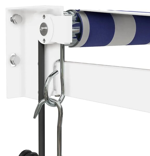 Automatska tenda na uvlačenje plavo-bijela 3 5 x 2 5 m - Plava i bijela 3.5 x 2.5 m 1 s bijelim okvirom