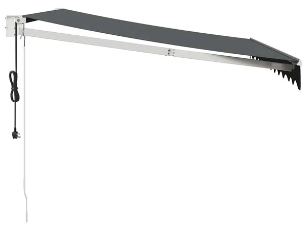 Automatska tenda na uvlačenje antracit 3 5 x 2 5 m - Antracit 3.5 x 2.5 m 1 s bijelim okvirom