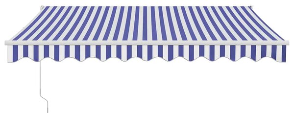 Automatska tenda na uvlačenje plavo-bijela 3 5 x 2 5 m - Plava i bijela 3.5 x 2.5 m 1 s bijelim okvirom