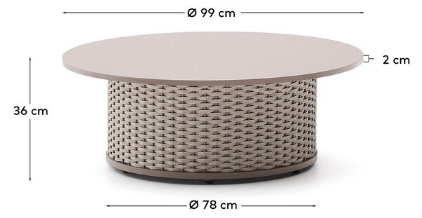 Metalni okrugao vrtni stolić za kavu ø 99 cm Sedalis – Kave Home