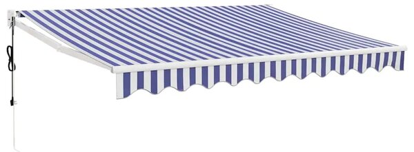 Automatska tenda na uvlačenje plavo-bijela 3 5 x 2 5 m - Plava i bijela 3.5 x 2.5 m 1 s bijelim okvirom