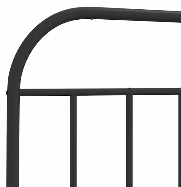 Metalni okvir kreveta uzglavlje i podnožje crni 100x200 cm - Crna 100 x 200 cm s uzglavljem i podnožjem Crna