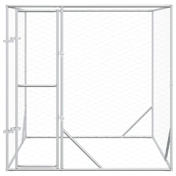 Vanjski kavez za pse srebrni 2 x 2 x 2 m od pocinčanog čelika - 2 x 2 x 2 m 1 2 x 2 x 2 m