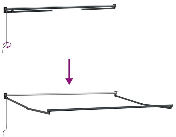 Tenda na uvlačenje narančasto-smeđa 3 5x2 5 m tkanina/aluminij - Narančasta i smeđa (antracitni okvir) 3.5 x 2.5 m 1 Narančasta