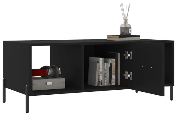 Stolić za kavu crni 102 x 50 x 40 cm od konstruiranog drva - Crna 1 Crna