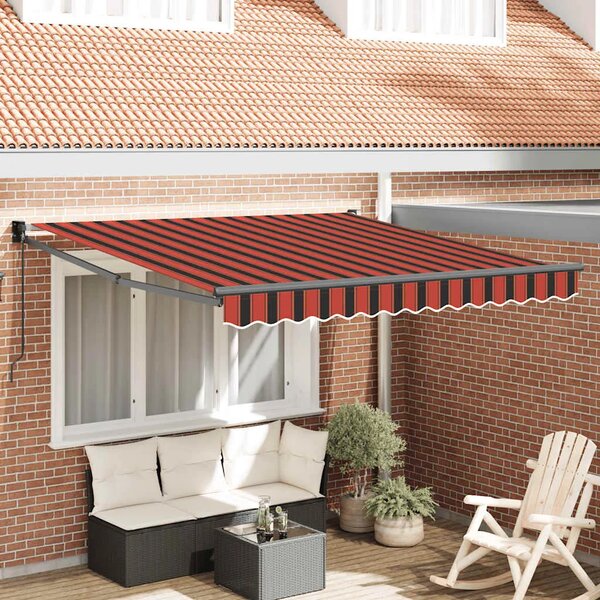 Tenda na uvlačenje narančasto-smeđa 3 5x2 5 m tkanina/aluminij - Narančasta i smeđa (antracitni okvir) 3.5 x 2.5 m 1 Narančasta