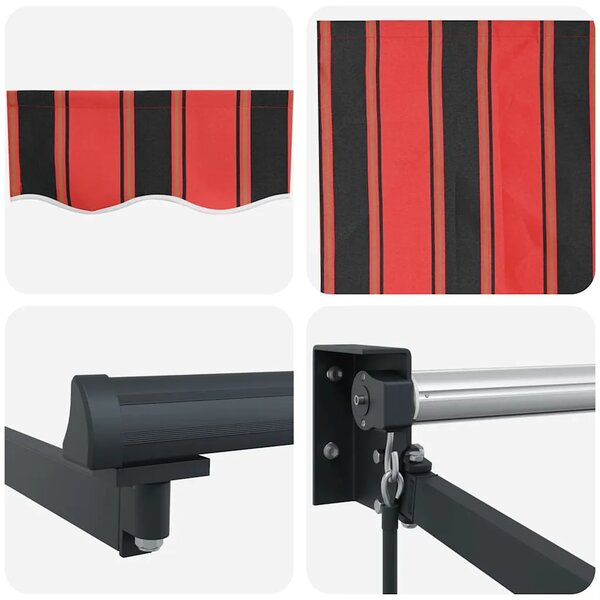 Tenda na uvlačenje narančasto-smeđa 3 5x2 5 m tkanina/aluminij - Narančasta i smeđa (antracitni okvir) 3.5 x 2.5 m 1 Narančasta
