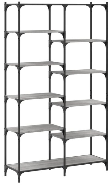 Regal za knjige siva boja hrasta 100x32x170 cm drvo i željezo - Sivi hrast sonoma 1 Sivi hrast sonoma