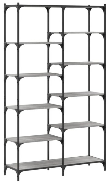 Regal za knjige siva boja hrasta 100x32x170 cm drvo i željezo - Sivi hrast sonoma 1 Sivi hrast sonoma