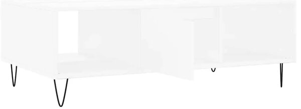 Stolić za kavu bijeli 104 x 60 x 35 cm od konstruiranog drva - Bijela 1 Bijela