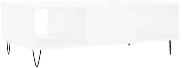 Stolić za kavu bijeli 104 x 60 x 35 cm od konstruiranog drva - Bijela 1 Bijela