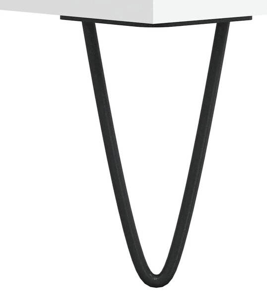 Stolić za kavu bijeli 104 x 60 x 35 cm od konstruiranog drva - Bijela 1 Bijela