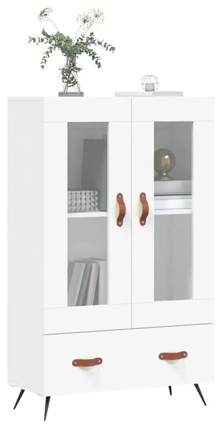 Visoka komoda bijela 69 5 x 31 x 115 cm od konstruiranog drva - Bijela 1 Bijela