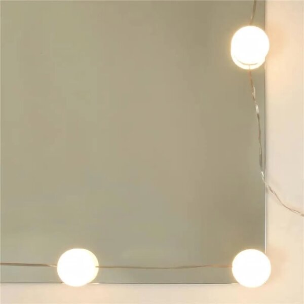 Set toaletnog stolića LED crni od konstruiranog drva - Crna 86.5 x 35 x 136 cm 1 Crna