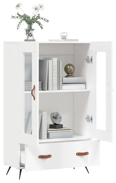 Visoka komoda bijela 69 5 x 31 x 115 cm od konstruiranog drva - Bijela 1 Bijela