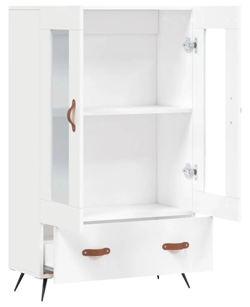 Visoka komoda bijela 69 5 x 31 x 115 cm od konstruiranog drva - Bijela 1 Bijela