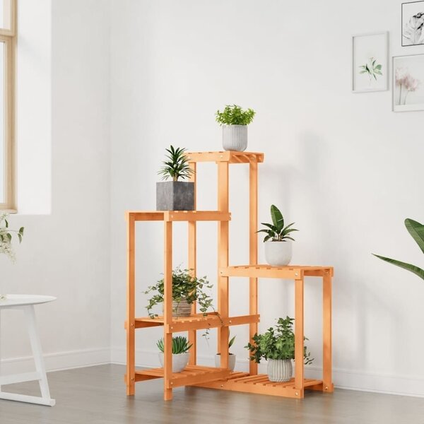 Stalak za cvijeće 62 5 x 61 5 x 101 5 cm od masivne jelovine - Svjetlosmeđa 62.5 x 61.5 x 101.5 cm 1 Svjetlosmeđa