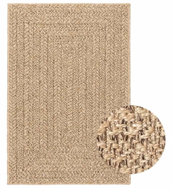 Tepih ZIZUR 120 x 170 cm s izgledom jute unutarnji i vanjski - Smeđa 120 x 170 cm Pravokutno Smeđa