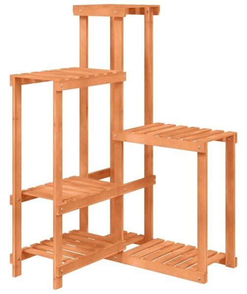 Stalak za cvijeće 62 5 x 61 5 x 101 5 cm od masivne jelovine - Svjetlosmeđa 62.5 x 61.5 x 101.5 cm 1 Svjetlosmeđa