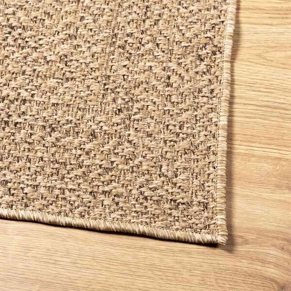Tepih ZIZUR 120 x 170 cm s izgledom jute unutarnji i vanjski - Smeđa 120 x 170 cm Pravokutno Smeđa
