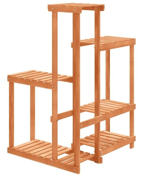 Stalak za cvijeće 62 5 x 61 5 x 101 5 cm od masivne jelovine - Svjetlosmeđa 62.5 x 61.5 x 101.5 cm 1 Svjetlosmeđa