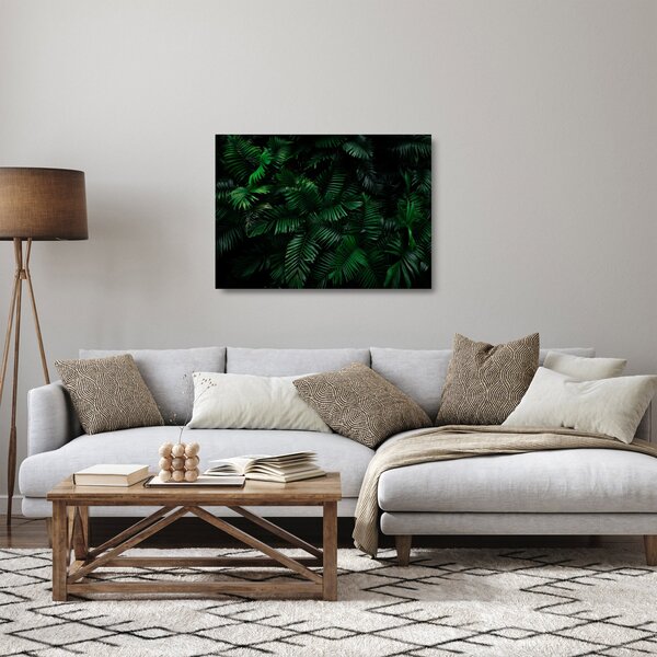 Staklena slika - Tropska paprat (70x50 cm)