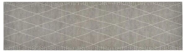 Kuhinjski tepih perivi s uzorkom rombova 45 x 150 cm baršunasti - Svjetlosiva 45 x 150 cm 1 Svjetlosiva