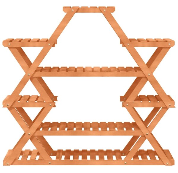 Stalak za cvijeće 110 x 25 x 105 cm od masivne jelovine - Svjetlosmeđa 110 x 25 x 105 cm 1 Svjetlosmeđa