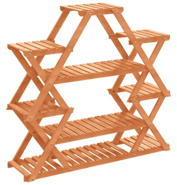 Stalak za cvijeće 110 x 25 x 105 cm od masivne jelovine - Svjetlosmeđa 110 x 25 x 105 cm 1 Svjetlosmeđa