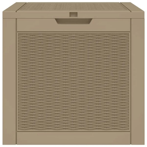 Vrtna kutija za pohranu svjetlosmeđa 55 5x43x53 cm polipropilen - Svjetlosmeđa Svjetlosmeđa