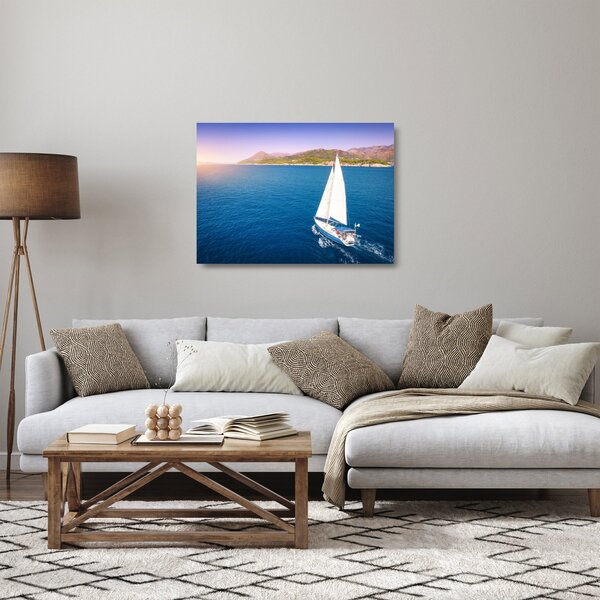 Staklena slika - Izlet brodom (70x50 cm)